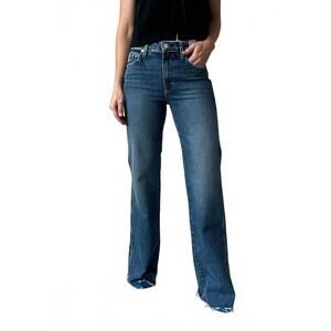 NEW AMO georgia split flare jeans in dearest